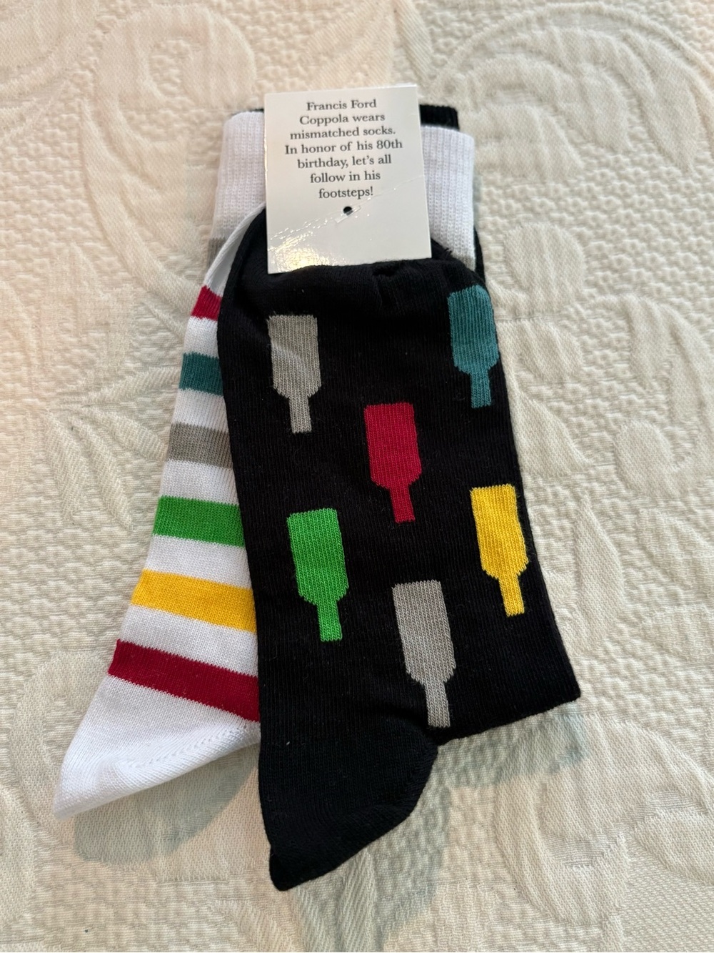 Men’s Multi-Color Bottle Pattern Socks - Picture 3 of 3